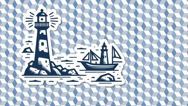 Fyrtårne, skibe og klippeskær